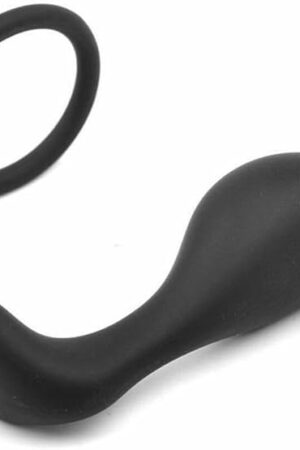 Honeypleasures Cock Ring Anal Plug Combo Delay Ejaculation Butt Plug Flexible Prostate Massager for Male Female Gay Sex Toy P Spot G Spot for Men Women