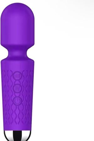 Vibrator Wand, Female Adult Sex Toy, Wand Massager, G Spot Dildo,20 Speeds Powerful Vibrator Wand Clitoris Stimulator Sex Toys for Women G spot Massager, Quiet & Small,Fully Waterproof (Purple)