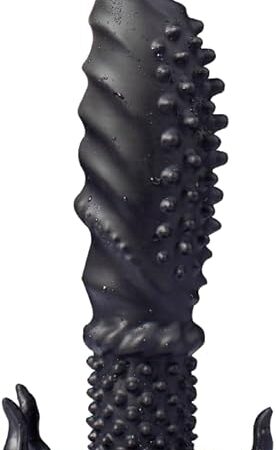 Devil's Tentacle Dildo Liquid Silicone Anal Plug with Powerful Suction Cup G-Spot Stimulation Soft Monster Dildo Anal Plug Sex Toy Unisex (Black)