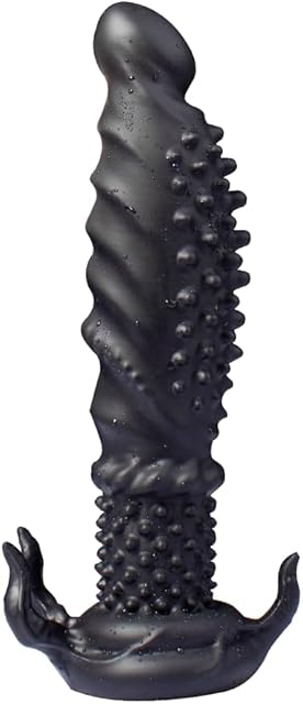 Devil's Tentacle Dildo Liquid Silicone Anal Plug with Powerful Suction Cup G-Spot Stimulation Soft Monster Dildo Anal Plug Sex Toy Unisex (Black)