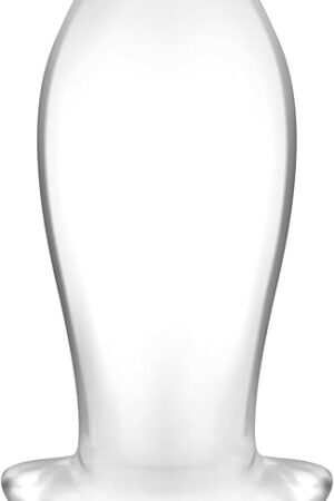Big Butt Plug Trainer, Soft Anal Plug Prostate Massage Waterproof Anal Sex Toys for Beginner Advanced Adult Men Women and Couple (Clear L)