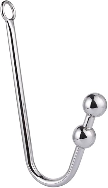 Anal Beads Butt Plug Anal Hook with O Ring Prostate Massager Vaginal Stimulation Stainless Steel Anal Sex Toys Sex Bondage SM Fetish Sex Toy for Men Women Couples Sex Factory