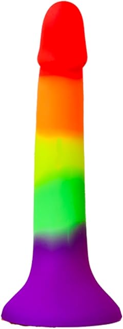 Hynhsun86 Liquid Silicone Realistic Dildo for Vaginal and Anal Sex,Adult Sex Toy G-spot Prostate Orgasm?Smooth Rainbow Fake Penis no Balls?Strong Suction Cup Compatible Strap-on Harness