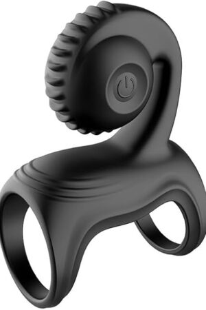 Vibrating Cock Ring with Snail Vibrating Clitoral Stimulator, Pleasure Penis Ring Sleeve Vibrator Couple Adult Sex Toys for Men and Women, Male Couple Sex Toys, Cock Ring Vibrator Men Erection Sex