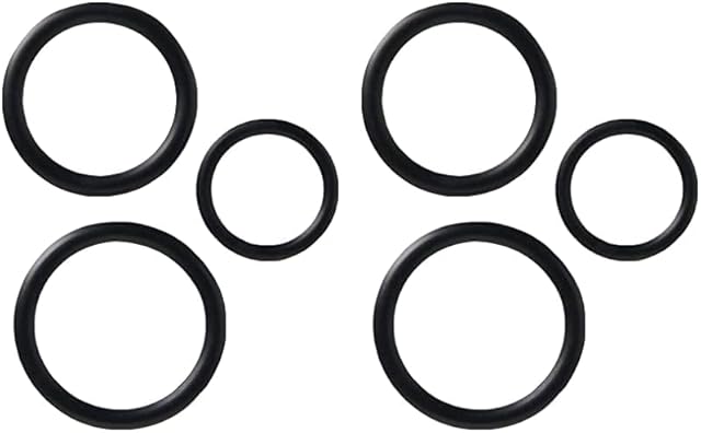 Black Triple Cock Ring Set (Pack of 2)