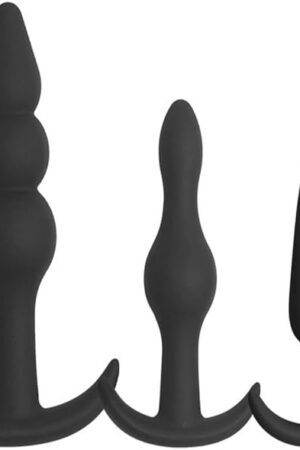 ERUN Silicone Anal Plug Beads Butt Plug, Pack of 3 Anal Plugs, Trainer Set from Beginners to Advanced Player, Kit for Comfortable Long-Term Wear, Anal Sex Toys for Adult Couples