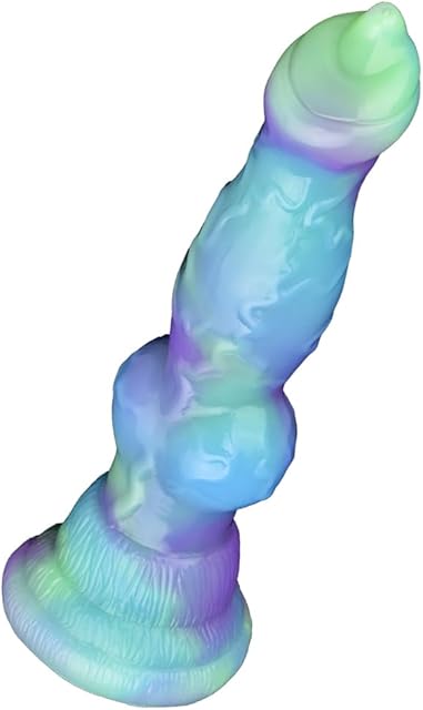 Fantasy Knotted Small Size Unique Multi-Color Soft Silicone Knotty Dog Dildo Anal Plug with Knot for Men Women Couple Beginners with Suction