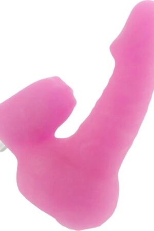 California Exotic Novelties Glow-in-the-dark Double Trouble With Vibrating Teaser Glow Kiss, Pink