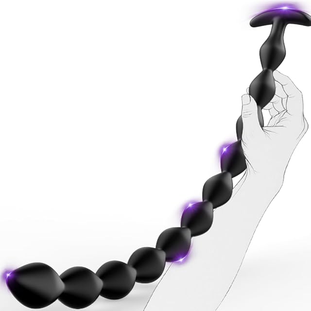 Anal Beads ButtPlug Anal Sex Toys - 215? Long Butt Plug 16 Diameter 11 Large Anal Beads with Anal Trainer Prostate Massager, Flexible Silicone Aanl Plug Dildo Sex Toys for Men Women & Couple