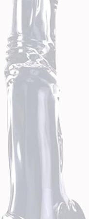 Huge Monster Penis Sleeve Male Penis Extender Sleeve with Cock Ring, Realistic Penis Enlarger Sleeve with 2.75" Extended Solid, Penis Extension Sleeve Adult Sex Toy Men Sex Tools (Transparent-L)