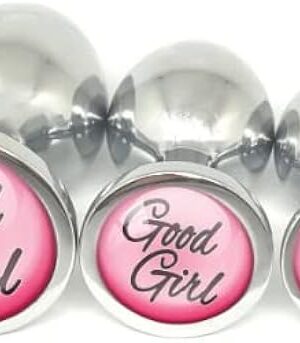Good Girl Pink Metal Butt Plug Adult Toy Choose Your Size or Set of 3