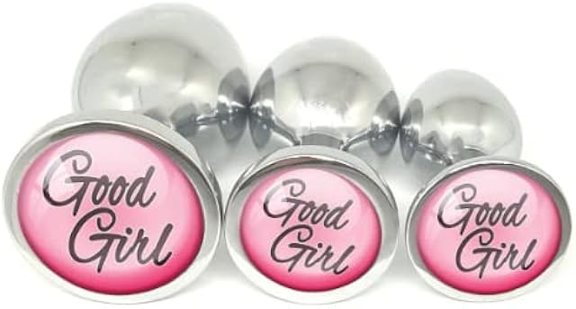 Good Girl Pink Metal Butt Plug Adult Toy Choose Your Size or Set of 3
