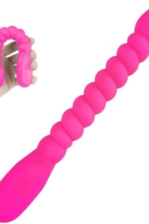 Anal Beads Butt Plug Adult Sex Toy, Sex Toys Clitoris G Spot Anal Stimulator with 10 Powerful Vibration Mode for Couples, Rechargeable Anal Plug Vibrator Male Prostate Massager for Men(Rose)