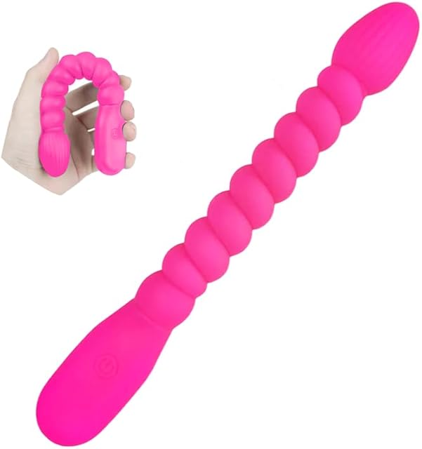Anal Beads Butt Plug Adult Sex Toy, Sex Toys Clitoris G Spot Anal Stimulator with 10 Powerful Vibration Mode for Couples, Rechargeable Anal Plug Vibrator Male Prostate Massager for Men(Rose)