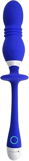 Gender X - Play Ball - 8 Speeds of Thrusting Power -Rechargeable Silicone Vibrating Double Orbs - 2 Motors - Vibrator - Blue