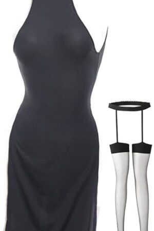 Cosplay Lingerie Sexy See Through Dress Naughty Nightgowns Anime Split Babydoll Chemise Sleeveless Sleepwear