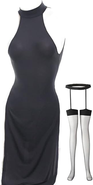 Cosplay Lingerie Sexy See Through Dress Naughty Nightgowns Anime Split Babydoll Chemise Sleeveless Sleepwear