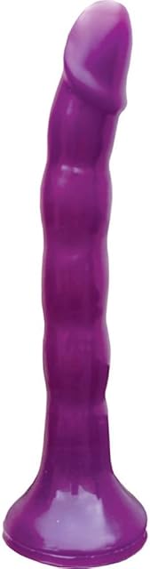 Wet Dreams Skinny Me Strap On Dildo with Harness, Purple, 7 Inch, 10 Ounce (3047)