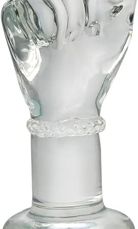 Glass Crystal Anal Plug Fist Hand Butt Plug, G-spot Anal Pleasure Trainer, Transparent Extra Large SM Anal Plugs Butt Plug Dildo Penis for Women Men Masturbation (S)