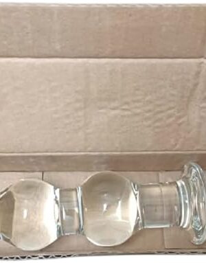 Faraway Glass Butt Plug, Anal Plug Large Crystal Clean Big Anal Plug, Anal Dildo Balls Anal Sex Toys for Woman 140x48mm