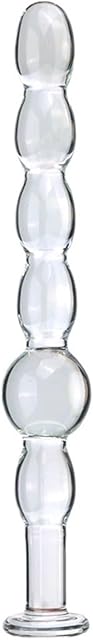 Glass Anal Plug Six-Piece Set Pulling Beads Dual Use Small Dildos Butt Plugs Posterior Dilation Adult Sex Toys (Color : F)