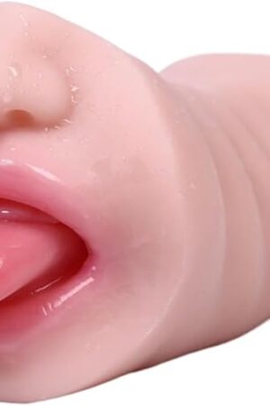 2 in 1 Realistic Male Masturbators with Pocket Pussy Vigina and Mouth,Lifelike Sex Doll with Face and Teeth,TPE Portable Adult Sex Love Toy,Male Stroker for Masturbation,Deep Throat Oral for Gay Men