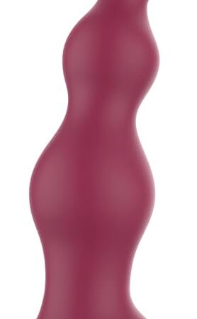 67'' Silicone Anal Dildo Butt Plug with 3 Knots, Heart-Shaped Suction Cup for Hands-Free Use,G-Spot Anal Stimulator for Women,Prostate Massager for Men,Anal Beads Trainer & Anus Dilator Adult Sex Toy