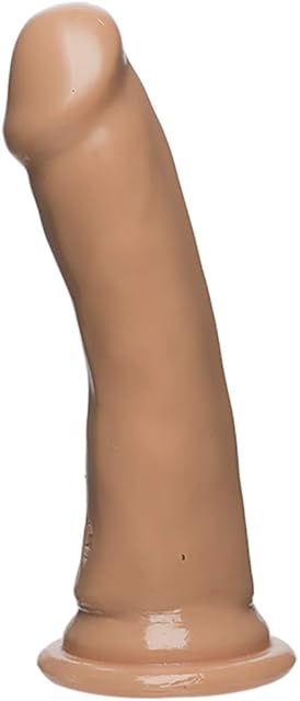 Doc Johnson The D - Slim D - 6 Inch - ULTRASKYN - 6.5" Long and 1.5" Wide - Strong Suction Cup Base - O-Ring Harness Compatible Dildo, Vanilla