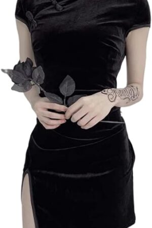 Women's Bodycon Cheongsam lingerie Slim Fit Mini Dress Modern Chinese Style Qipao Sexy Anime Cosplay