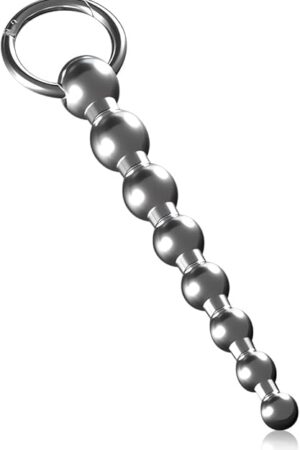 FST Penis Plug Stainless Steel Urethra Sound Multi Bead Urethral Plug Claspable O-Ring Urethral Dilator Sex Toys for Male Masturbation (566??)