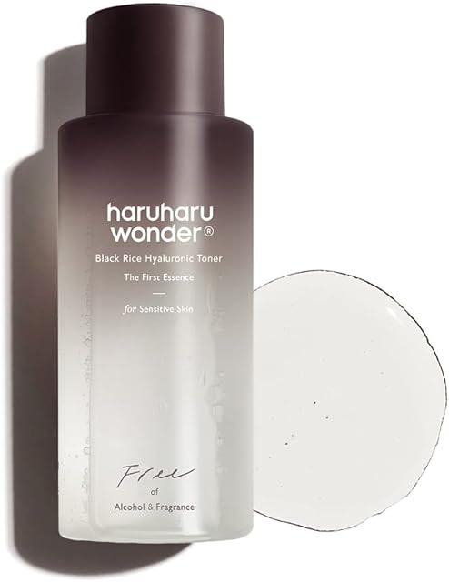 haruharu wonder Black Rice Hyaluronic Unscented Toner for Sensitive Skin 51 floz, Alcohol Free, Fragrance Free, Soothing, Hydrating, Korean Skin Care
