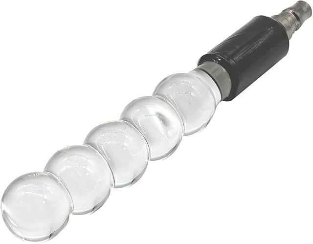 Glass Anal Dildo with Vac-u-Lock Adapter for Sex Machine Glass Anal Beads Crystal Butt Plug Anal Toys Pleasure Wand for for Couple Lover(S)