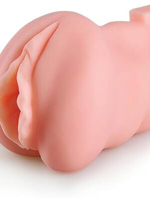 Get Lucky Quickies Male Masturbator - Pound & a Half - Realistic Vaginal Texture, Ribbed Tunnel, Waterproof Stroker, Easy to Clean, Double-Ended Design