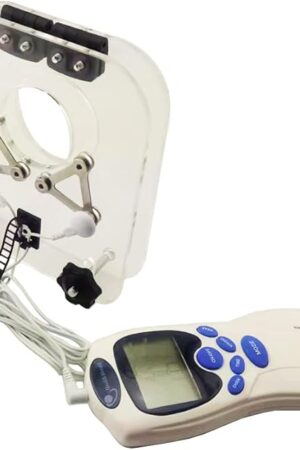 Electric Shock Testicle Crusher with Power Box (Color: Clear Size: 40mm/50mm, 45mm/55mm, 50mm/60mm)(L)