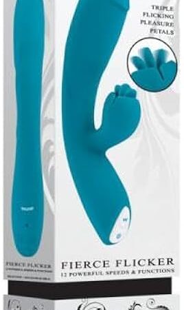 Evolved Fierce Flicker Rechargeable Dual Stim Vibe Silicone Teal