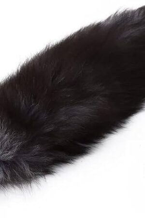 Fox Tail-Vibrating Anal Plug Remote Control -Vibrator Butt Plug Anal Role Play Flirting Animal Tail Sex Toy for Men Women Couples&Cosplay Play(Black)