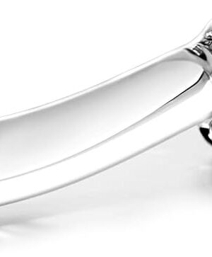 Beginner's 67-inch Small Crystal Glass Dildo, Prostate Massager, Thin Glass for a Cool Touch, with Slim Curved Shaft and Egg, Small Cute Dildo for Vaginal G-spot and Anal Adult Toys
