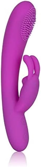 CalExotics Embrace 7-Function Waterproof Silicone Massaging Rabbit with Triple Motors USB Rechargeable Dual Massager Vibrator, Purple