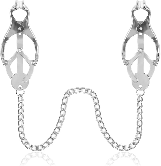Clip Non-Piercing Body Clips Chain Nipple Clamps with Clover Chain Body Jewelry for Women