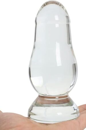 54" Large Rocket Glass Anal Plug Big Crystal Butt Plug Anal Trainer Butt Expander Toy for Women Men Masturbation