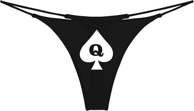 BBC Queen G-String Thong Sports Underwear, Queen of Spades Panties for Women