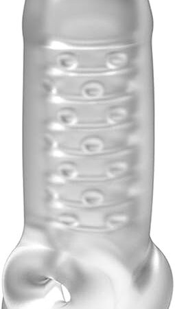 Doc Johnson OptiMALE - ULTRASKYN Extender with Ball Strap - Thick, Frost