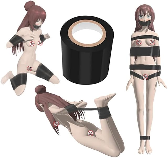BDSM Bondage Tape, Fetish SM Adult Toy Sex Restraint Bondage Tape Static Electrostatic Tape, Sex Ties and Bondage Tape, Fetish BDSM Sex Toys for Couples (Pink)