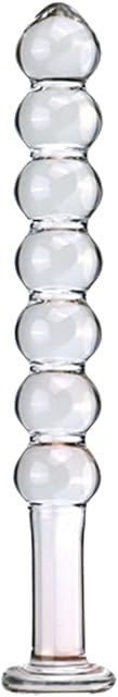 Crystal Glass Dildo Prostate Massager G Spot Stimulator,Long Glass Dildo Crystal Penis Thruster Pleasure Wand Anal Plug Vaginal Sex Toy Anal Beads Butt Plug for Couple Women (Style 7)