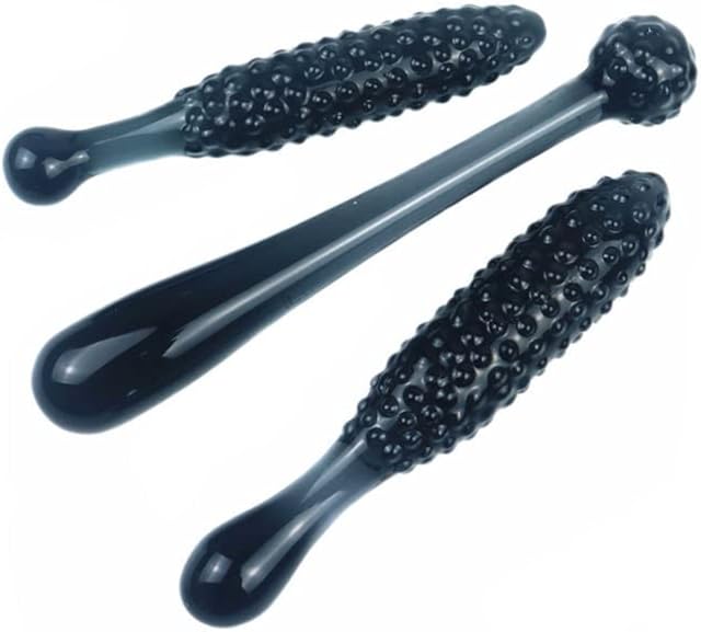 Glass Rod G-spot Vagina Stimulator Masturbator Wand. Adult Thrusting Dildos Penis Tease Orgasm Suction Training Massager Sex Toy for Women Female Men Male Unisex (Small)