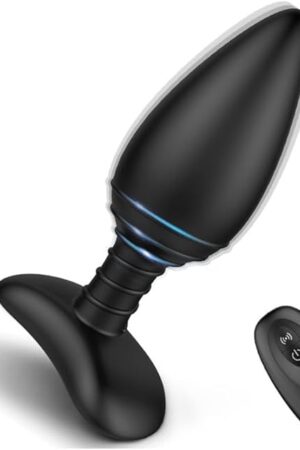 Anal Sex Toy Vibrator, Vibrating Anal Toy Plug, Remote Control Anal Ass with 6 Modes, Magnetic Rechargeable, Waterproof Silicone Adult Toys and Games