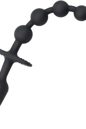 Anal Butt Plug Double-Ended Anal Plug Silicone Anal Beads with 7 Beads Anal Sex Toy for Men Women for Masturbation