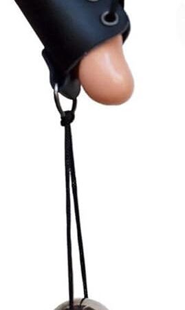 Honeypleasures Big Penis Extender + Metal Ball Faux Leather Belt Hanger Enlarger Trainer Stretcher Body Enhancer Exercise for Men Males