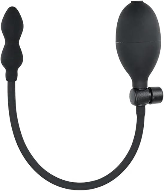 Inflatable Anal Plug Expandable Dildo Pump Butt Plug Anal Dilator BDSM Sex Toy Gay Prostate Massage for Anus Enlargement by Pump (Color : A)