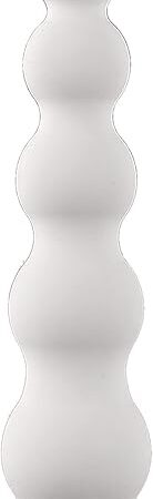 Doc Johnson White Nights - 7 inch Ribbed Multi-Speed Vibrator - ABS Plastic with Smooth Velvet Touch Finish - Great for Internal and External Stimulation - White